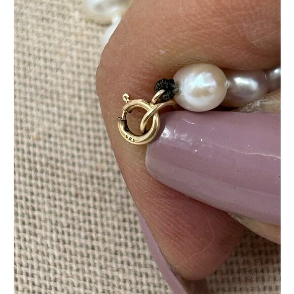 Potato Pearl Necklace with 14KT Clasp - Picture 7 of 11